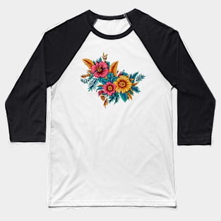 Colorful flowers. Baseball T-Shirt